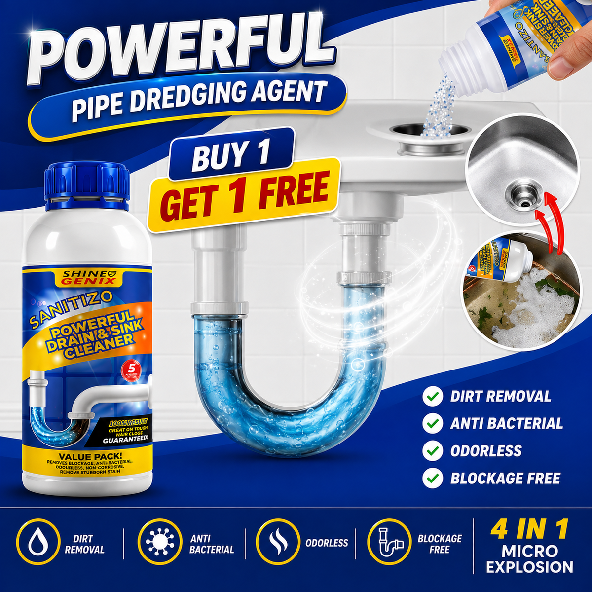 DRAINZAP™ Powerful Sink & Drain Cleaner