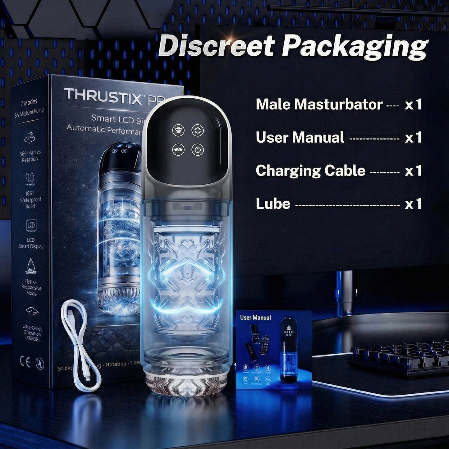 THRUSTIX™ PRO – Last Longer & Stay Harder. 9in1 Automatic LCD Performance Trainer.