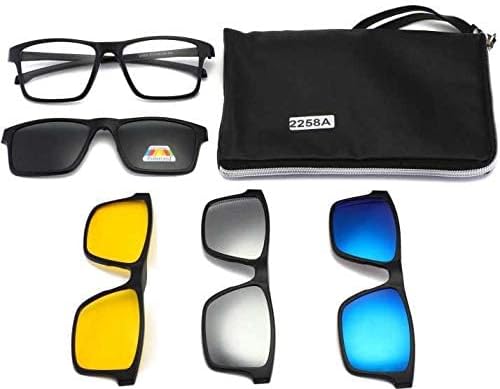 6 in 1 Polarized Magnetic Clip On Sunglasses, UV 400 Protection