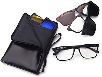6 in 1 Polarized Magnetic Clip On Sunglasses, UV 400 Protection
