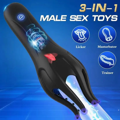 Vibrating Penis  Men'Health Trainer 3-in-1