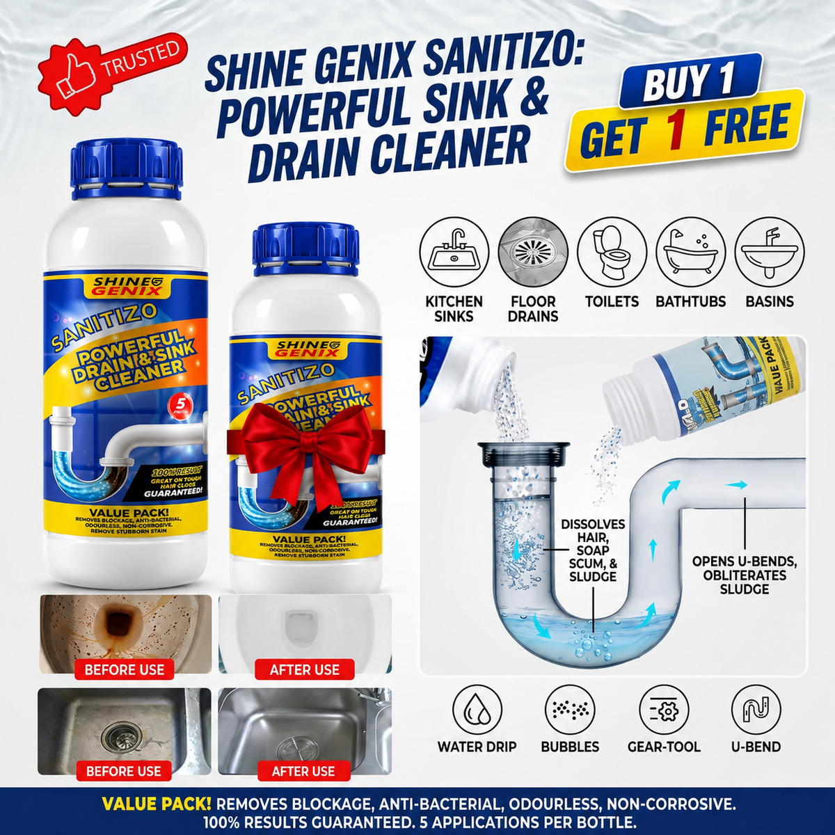 DRAINZAP™ Powerful Sink & Drain Cleaner