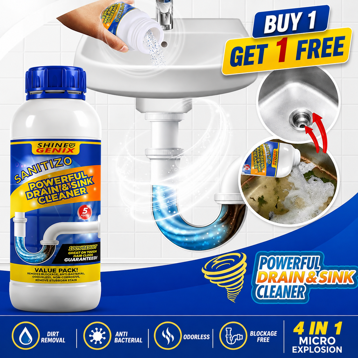 DRAINZAP™ Powerful Sink & Drain Cleaner