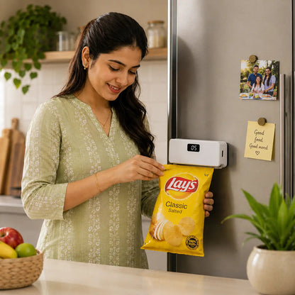 SealFresh™ - Magnetic Mini Heat Sealer | Fresh Snacks, Zero Waste | Rechargeable & Cutter