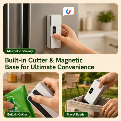 SealFresh™ - Magnetic Mini Heat Sealer | Fresh Snacks, Zero Waste | Rechargeable & Cutter