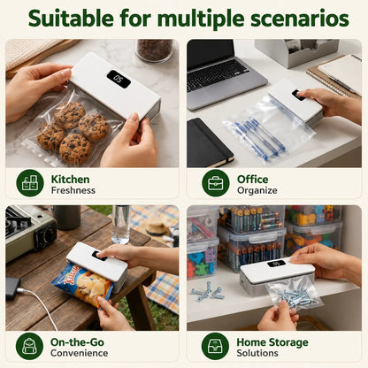SealFresh™ - Magnetic Mini Heat Sealer | Fresh Snacks, Zero Waste | Rechargeable & Cutter