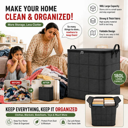 Spacious Moving Storage Bin – Zippered Organizer (BUY 1 GET 1 FREE)