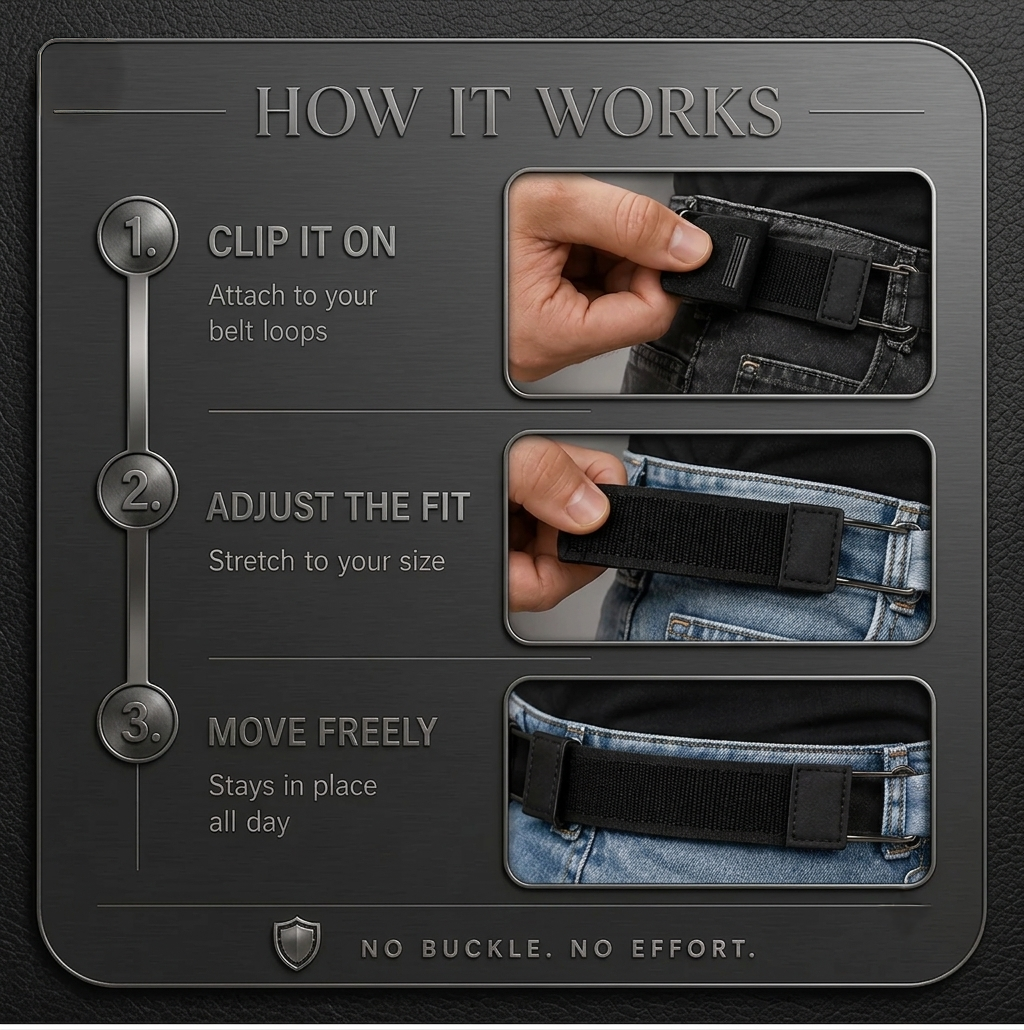 Buckle-less belt hooks (Pair Of 2)