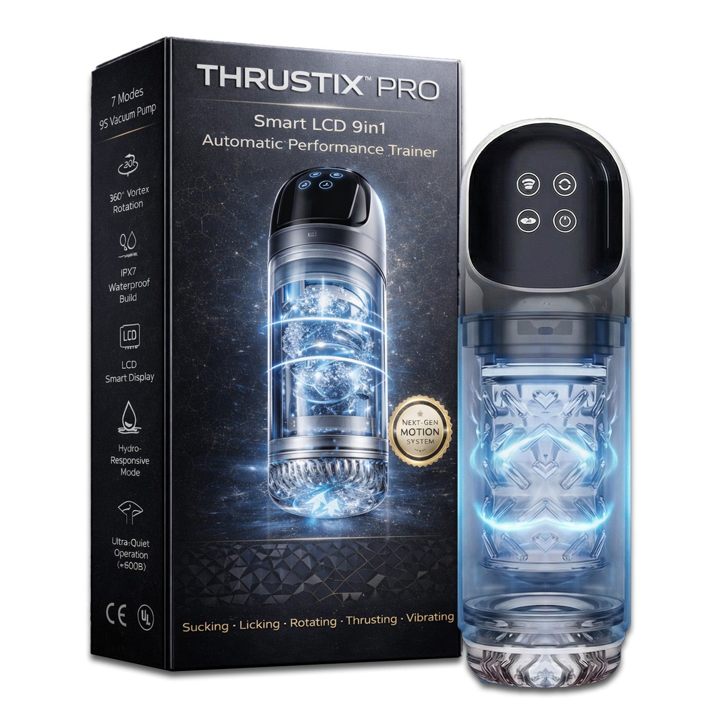 THRUSTIX™ PRO – Last Longer & Stay Harder. 9in1 Automatic LCD Performance Trainer.