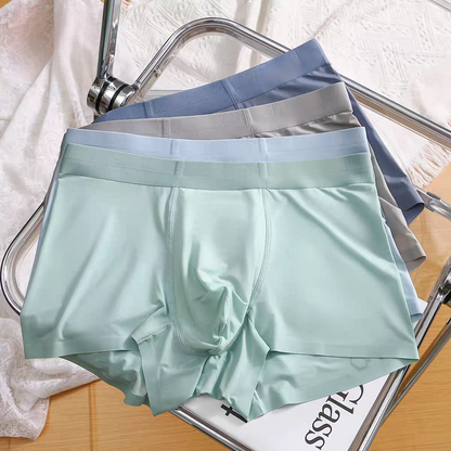 Men's Combo Ice Silk Boxer Briefs: Cool & Breathable Comfort