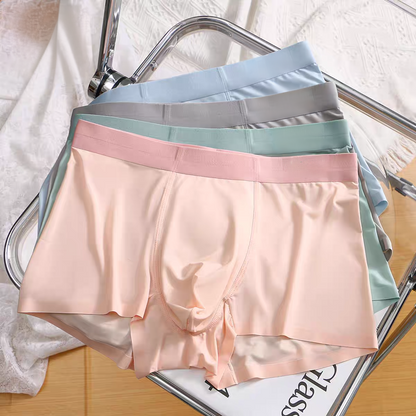 Men's Combo Ice Silk Boxer Briefs: Cool & Breathable Comfort