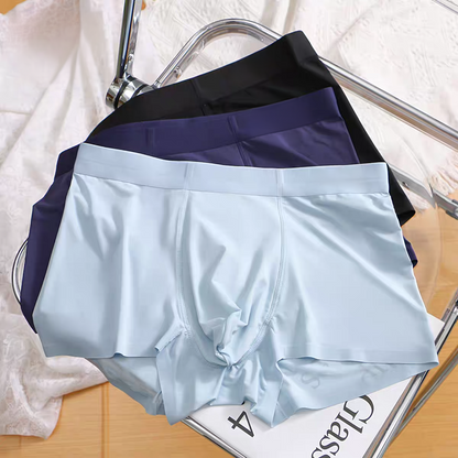 Men's Combo Ice Silk Boxer Briefs: Cool & Breathable Comfort