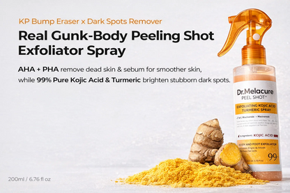 Peel Shot Spray – Instant Skin Brightening & Dark Spot Remover (Kojic Acid + Turmeric)