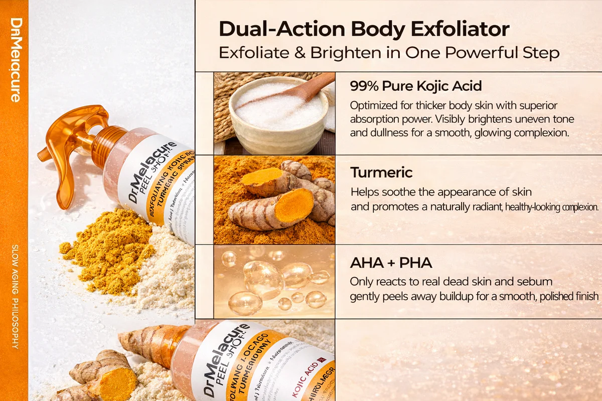 Peel Shot Spray – Instant Skin Brightening & Dark Spot Remover (Kojic Acid + Turmeric)